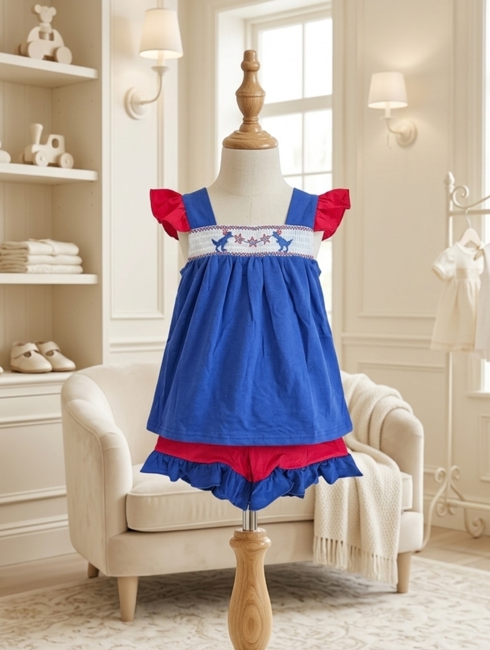Rylee Faith Patriotic Dino Set 🇺🇸 Size 2